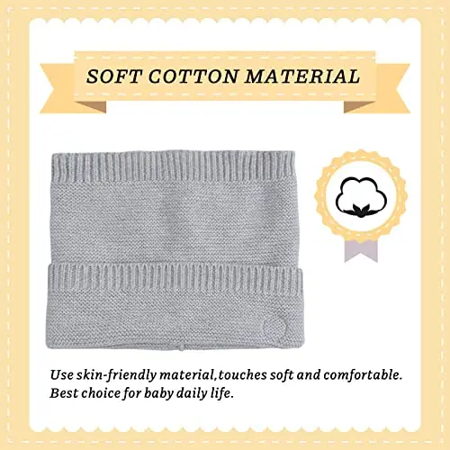 XIAOHAWANG Pianura Cotone Bambini Sciarpa Rotonda Inverno Ragazzi Ragazze Lavorato A Maglia Scaldacollo miniatura 2