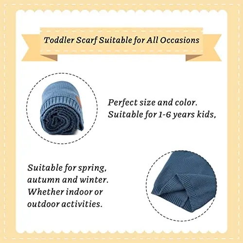 XIAOHAWANG Pianura Cotone Bambini Sciarpa Rotonda Inverno Ragazzi Ragazze Lavorato A Maglia Scaldacollo miniatura 3