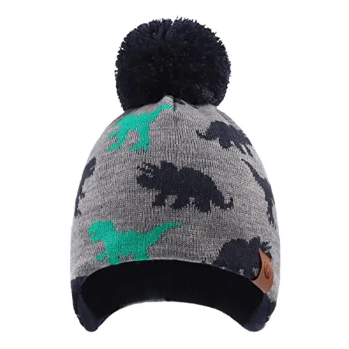Xiaohawang - Set cappello e sciarpa dinosauro, completo cappelli invernali per bambino, ragazzo, ragazza, caldo miniatura 2
