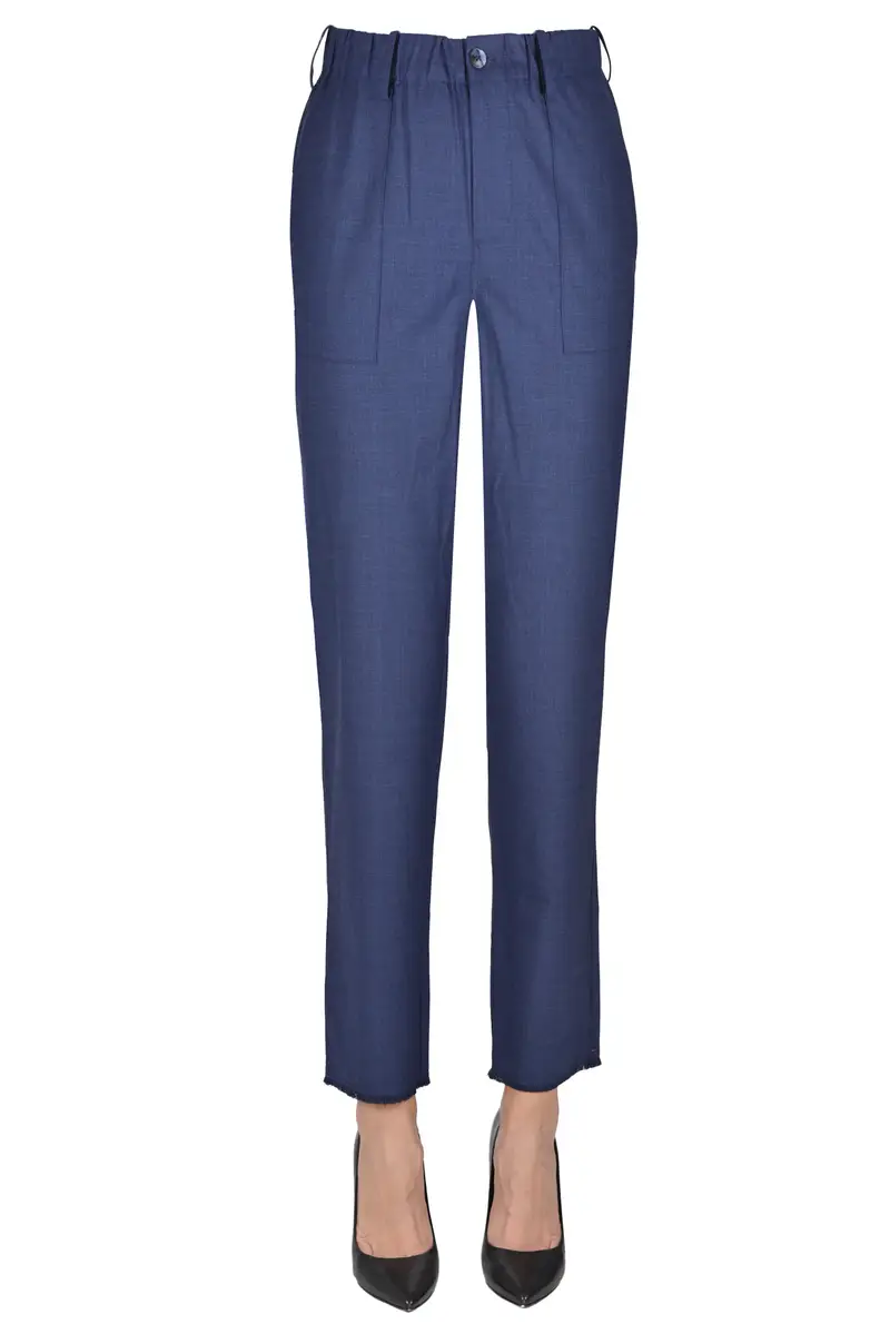 Pantaloni in fresco lana