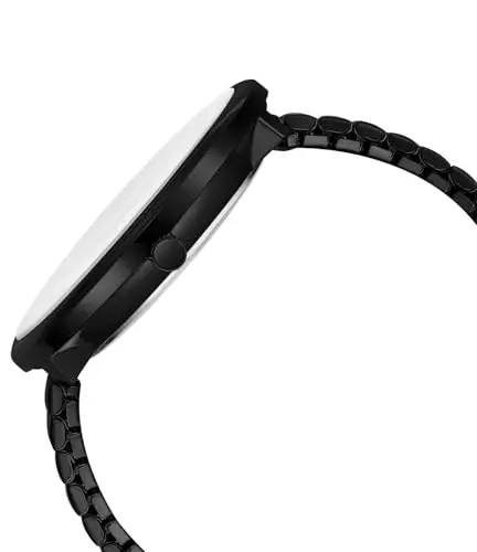 XIRUVE Donna Uomo Facile Lettura Numeri Grandi Quadrante Grande Cinturino Elastico Orologio da Polso Quarzo in Acciaio miniatura 3