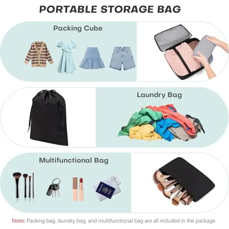 Xkdoai Zaino da viaggio Nero 2339151 miniatura 3