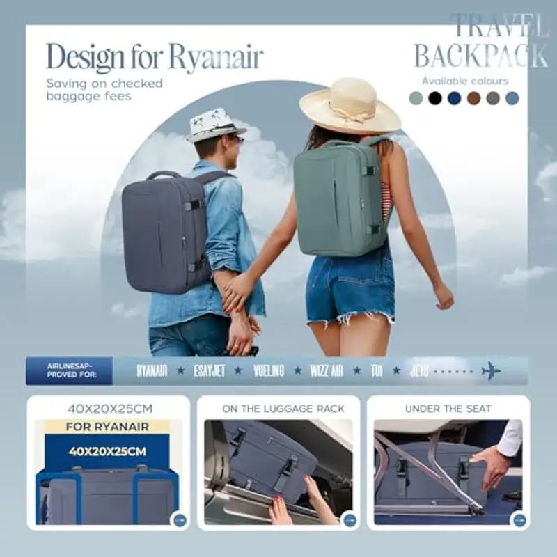 Xkdoai Zaino da viaggio Uomo Grigio 1919300 miniatura 2