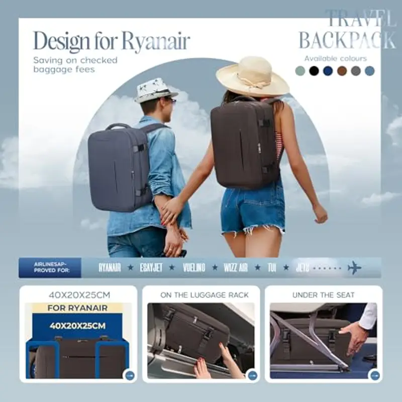 Xkdoai Zaino da viaggio Uomo Marrone 1919302 miniatura 2