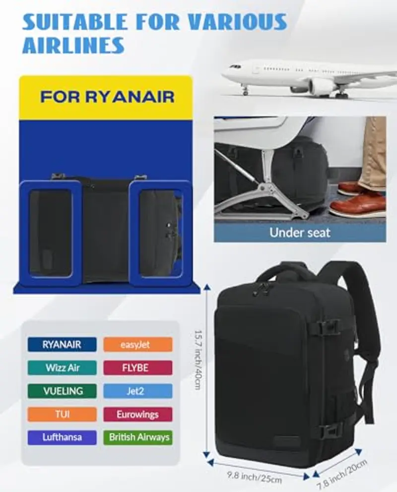 Xkdoai Zaino da viaggio Nero 2389131 miniatura 2