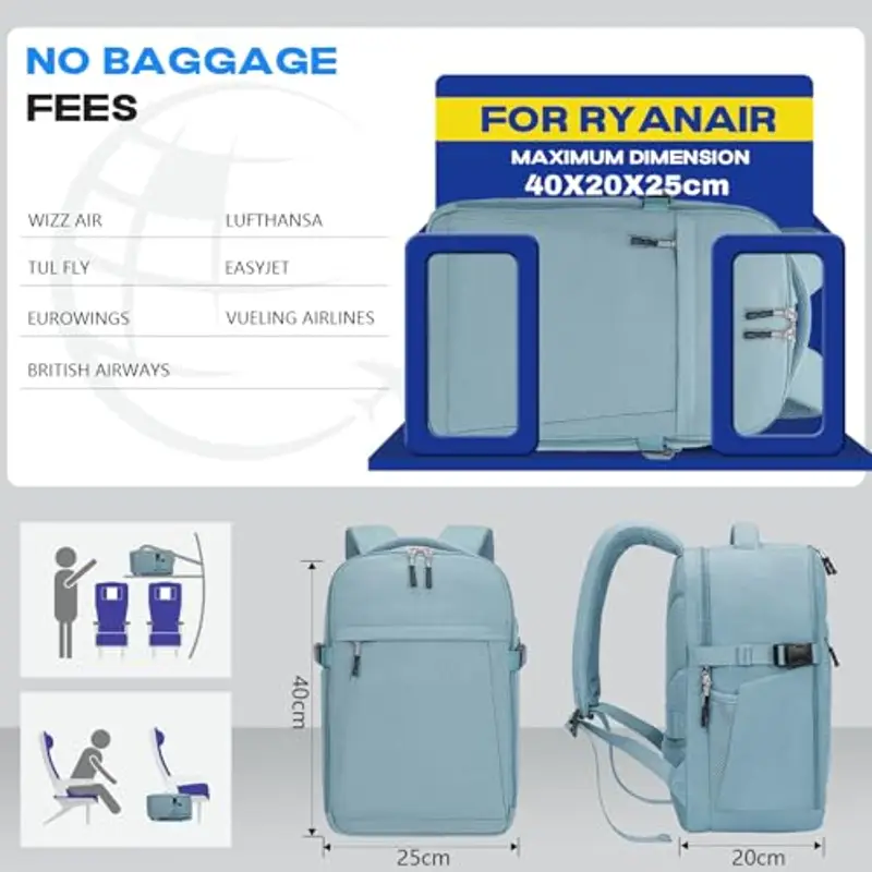 Xkdoai Zaino da viaggio Blu 1598877 miniatura 2