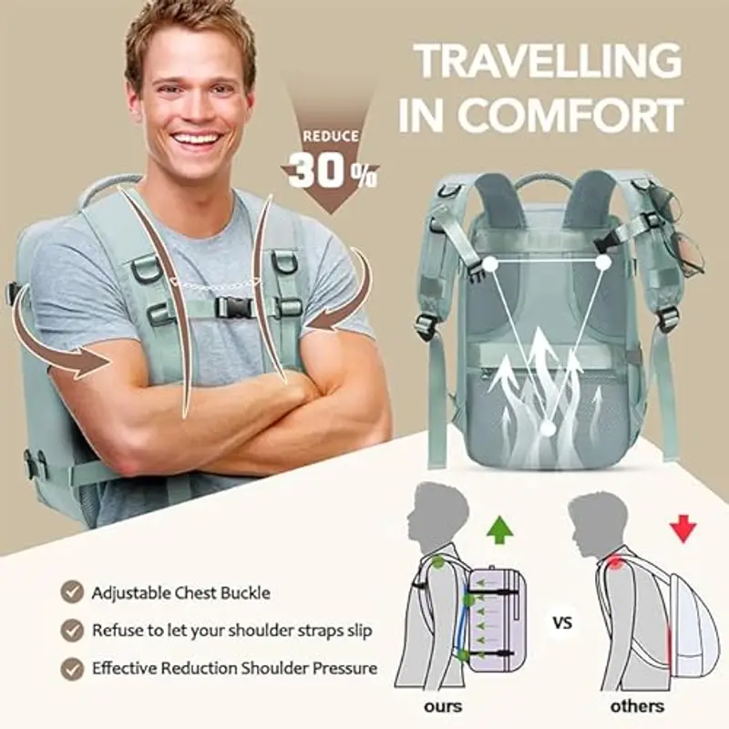 Xkdoai Zaino da viaggio Azzurro 2144453 miniatura 3