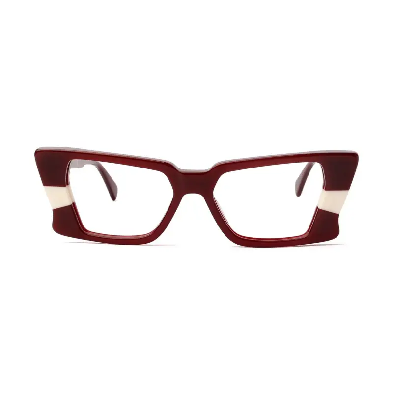 Donna Hawaii Montature da vista Acetato Rosa Squadrata Anti-luce blu miniatura 2