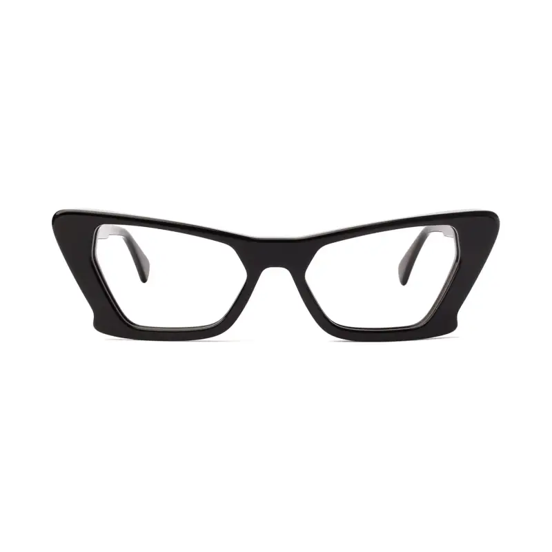 Donna Malta Montature da vista Acetato Nero Squadrata Anti-luce blu miniatura 2