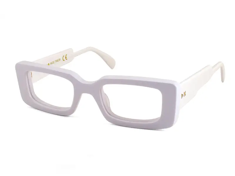 XLAB Donna TIMOR Montature da vista Acetato Marmo Bordeaux  Squadrata Anti-luce blu