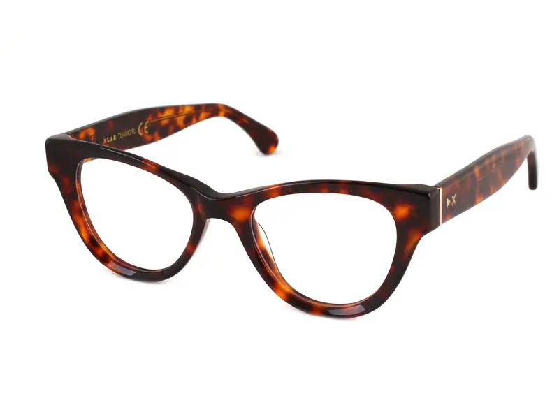 XLAB Donna TUAMOTU Montature da vista Acetato Nero Marrone Farfalla Fotocromatiche miniatura 2