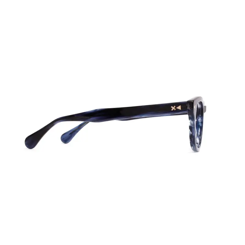 XLAB Unisex 8004 Montature da vista Acetato Blu striato Marrone Pantos Fotocromatiche Fotocromatico miniatura 2