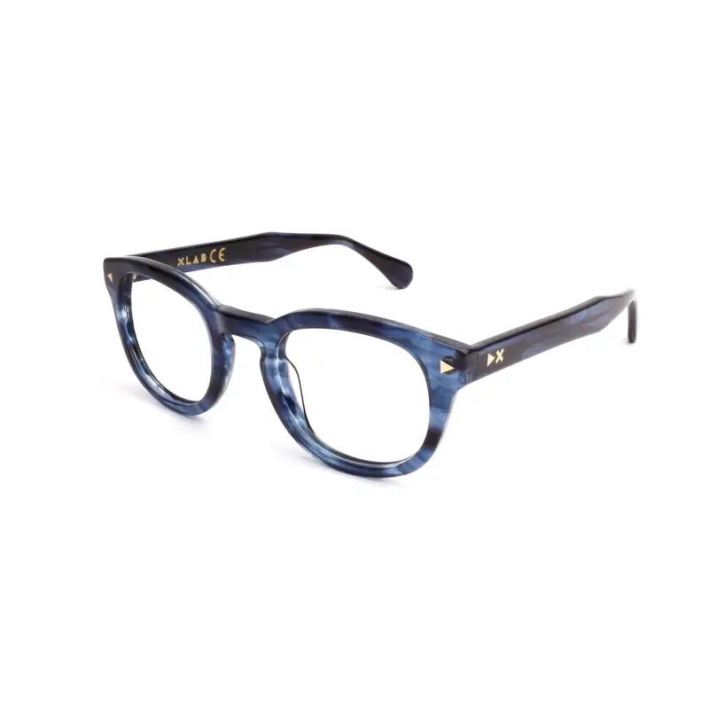 XLAB Unisex 8004 Montature da vista Acetato Bordeaux scuro Marrone Pantos Fotocromatiche Fotocromatico