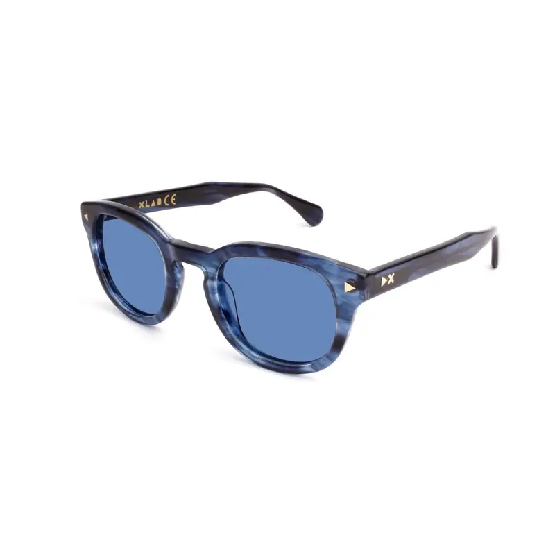 XLAB Unisex 8004 Occhiali da sole Acetato Havana scuro Marrone Pantos Polarizzata