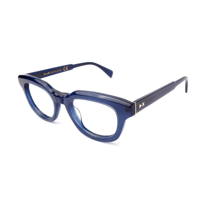 Unisex Alicudi Montature da vista Acetato Blu Grigio Rotonda Fotocromatiche