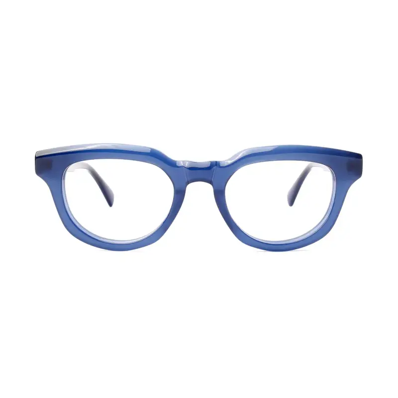 Unisex Alicudi Montature da vista Acetato Bordeaux Rotonda Anti-luce blu miniatura 2