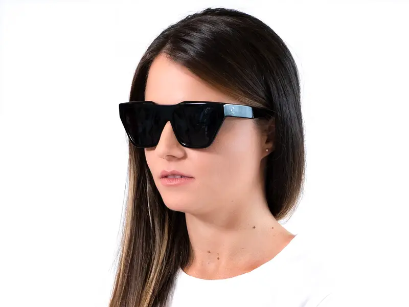 XLAB Unisex CAPRERA Occhiali da sole Acetato Tartaruga Marrone Oversize Polarizzata miniatura 3