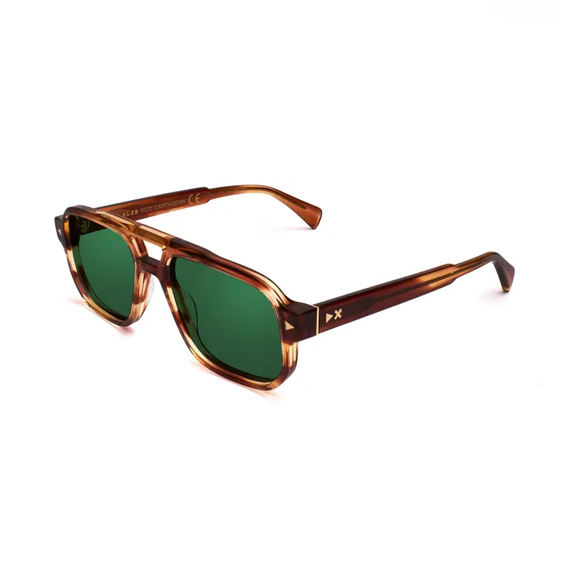 XLAB Unisex Cartagena Montature da vista Acetato Miele Squadrata Antiriflesso Antiriflesso miniatura 2