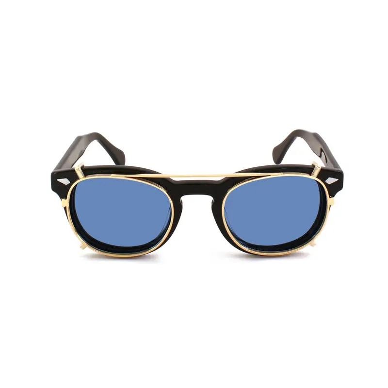 XLAB Unisex Clip-on 01 Oro/Azzurro polarizzato per 8004 stile moscot calibro 48mm Clip on Acetato Oro Azzurro Pantos Polarizzata miniatura 2