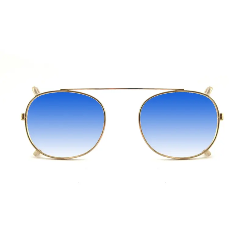 XLAB Unisex Clip-on 01 Oro/Azzurro sfumato per 8004 stile moscot calibro 48mm Clip on Acetato Oro Azzurro Pantos  Sfumato
