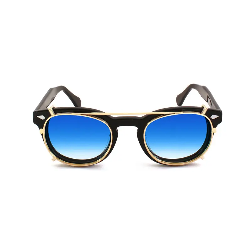 XLAB Unisex Clip-on 01 Oro/Azzurro sfumato per 8004 stile moscot calibro 48mm Clip on Acetato Oro Azzurro Pantos Sfumato miniatura 2