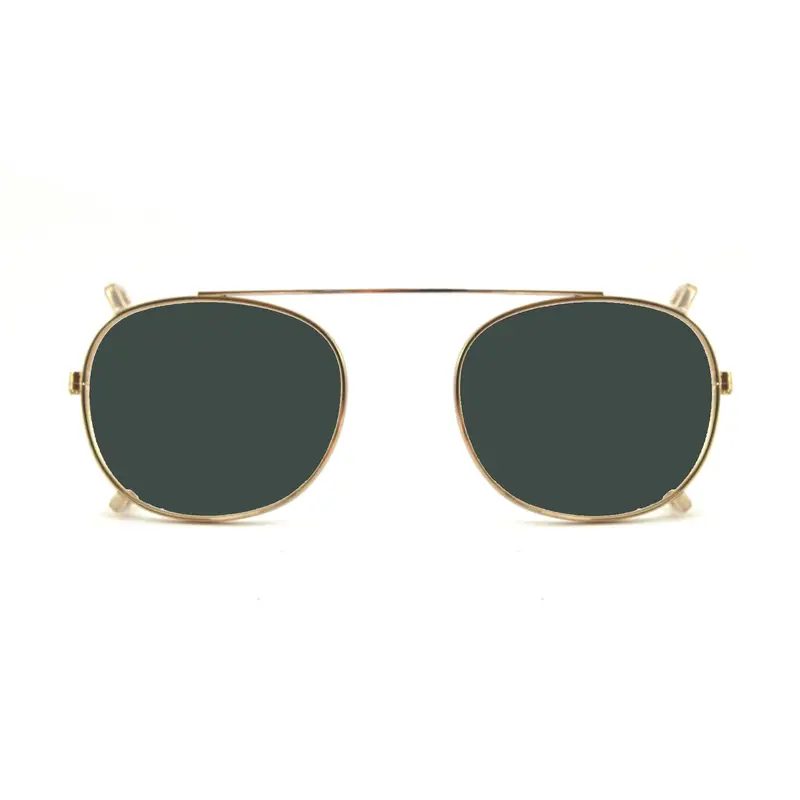 XLAB Unisex Clip-on 01 Oro/G15 polarizzato per 8004 stile moscot calibro 48mm Clip on Acetato Oro Verde G15 Pantos Polarizzata