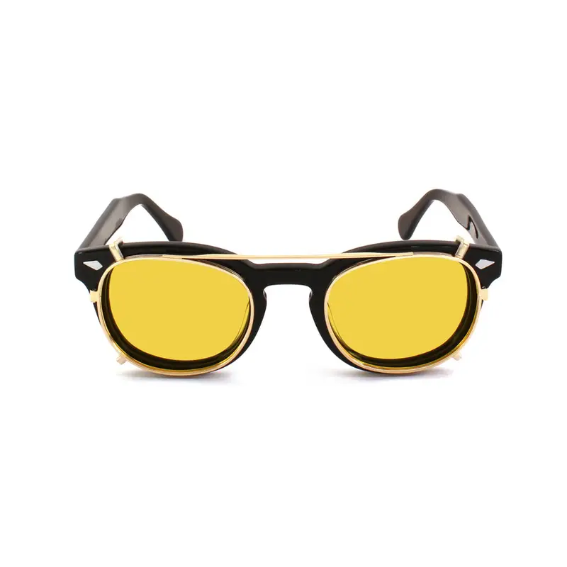 XLAB Unisex Clip-on 01 Oro/Giallo polarizzato per 8004 stile moscot calibro 48mm Clip on Acetato Oro Giallo Pantos Polarizzata miniatura 2