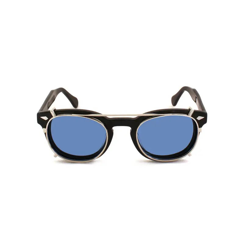 XLAB Unisex Clip-on 02 Argento/Azzurro polarizzato per 8004 stile moscot calibro 48mm Clip on Acetato Argento Azzurro Pantos Polarizzata miniatura 2