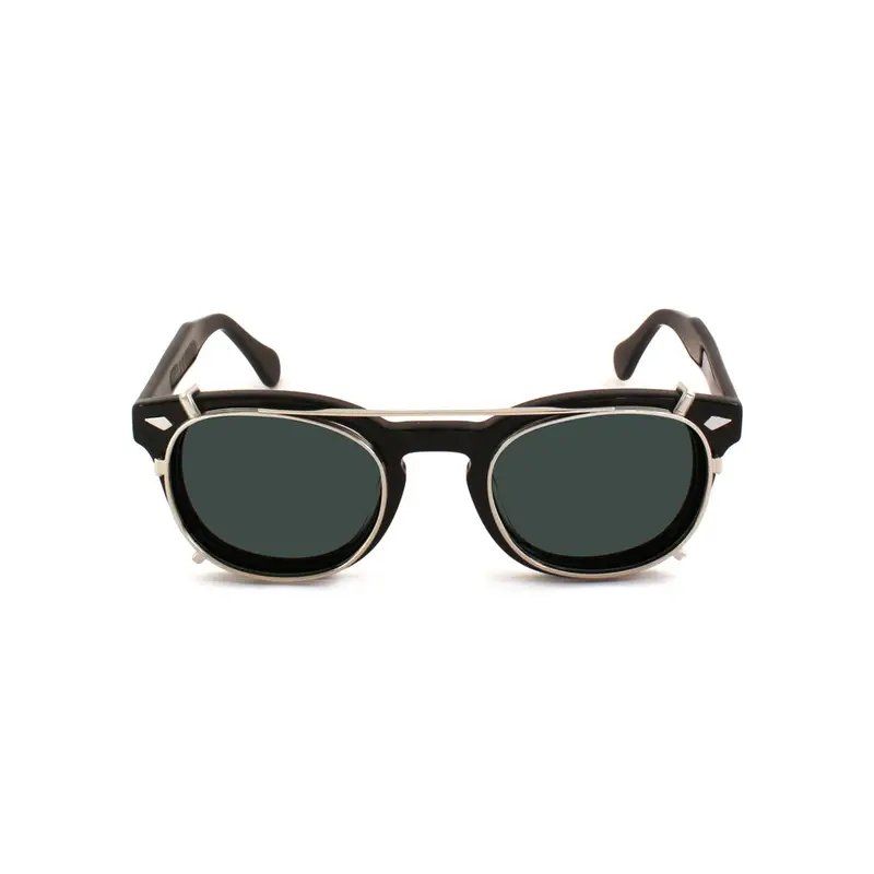 XLAB Unisex Clip-on 02 Argento/G15 polarizzato per 8004 stile moscot calibro 48mm Clip on Acetato Argento Verde G15 Pantos Polarizzata miniatura 2