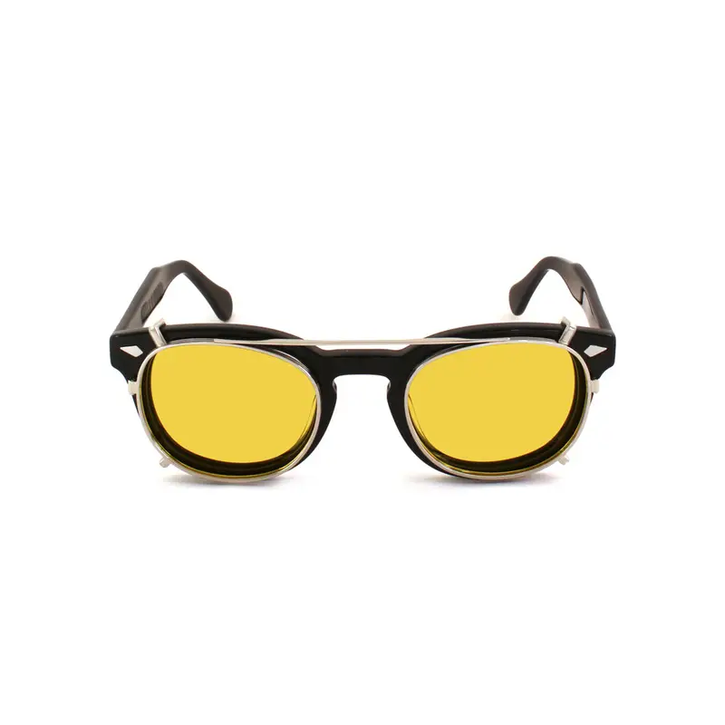 XLAB Unisex Clip-on 02 Argento/Giallo polarizzato per 8004 stile moscot calibro 48mm Clip on Acetato Argento Giallo Pantos Polarizzata miniatura 2