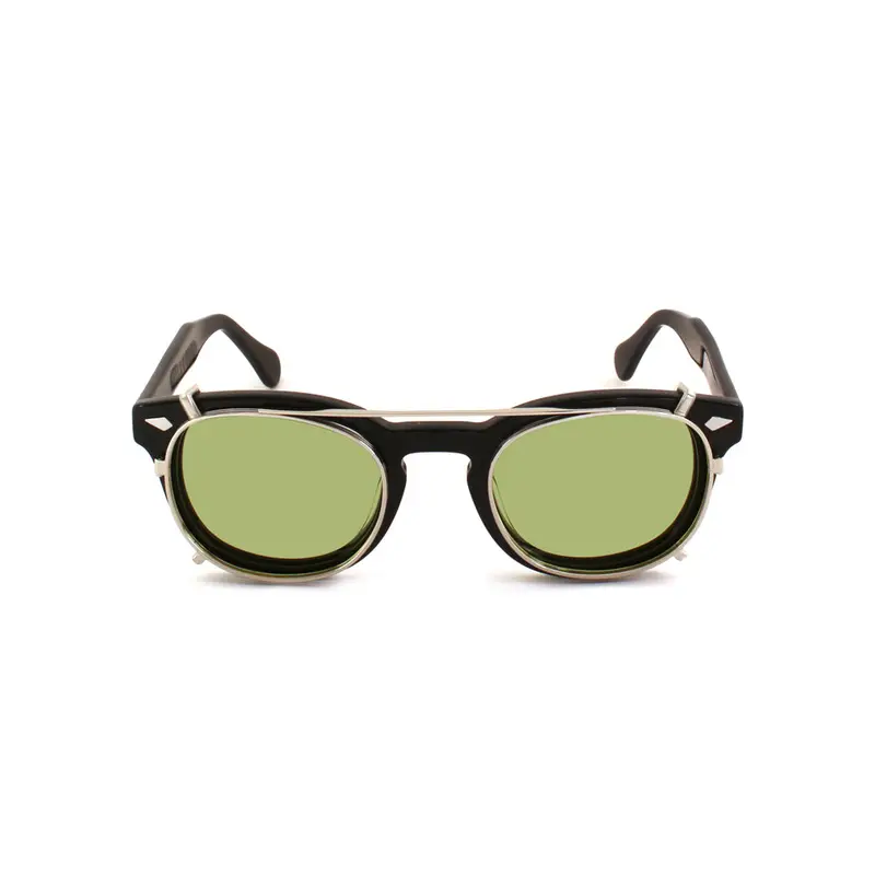 XLAB Unisex Clip-on 02 Argento/Verde polarizzato per 8004 stile moscot calibro 48mm Clip on Acetato Argento Verde Pantos Polarizzata miniatura 2