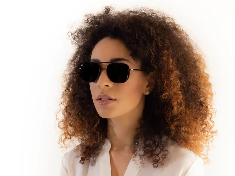 XLAB Unisex CRETA Occhiali da sole Metallo Nero Verde G15 Pilot Polarizzata miniatura 3