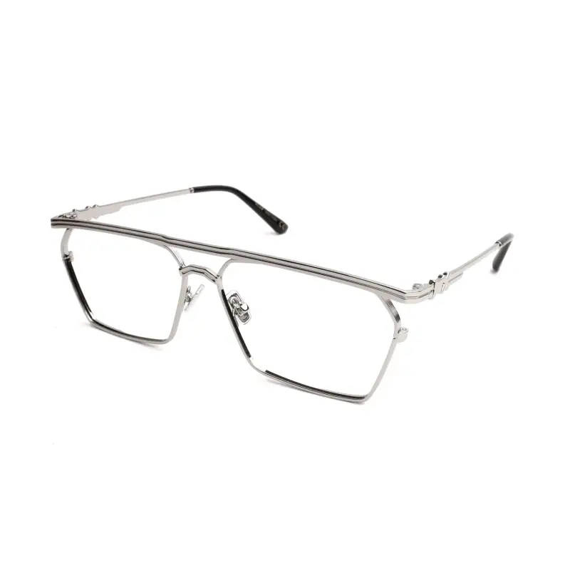 Unisex Cuba Montature da vista Metallo Nero-opaco Squadrata Anti-luce blu