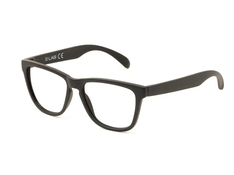 XLAB Unisex DEVON2 Montature da vista Plastica Nero  Squadrata Anti-luce blu Anti luce blu - per PC