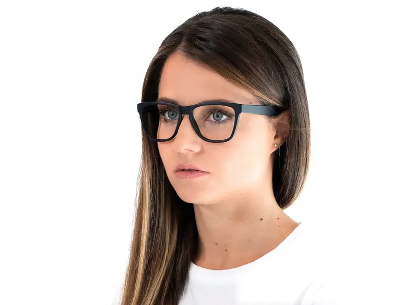 XLAB Unisex DEVON2 Montature da vista Plastica Trasparente Squadrata Anti-luce blu Anti luce blu - per PC miniatura 3