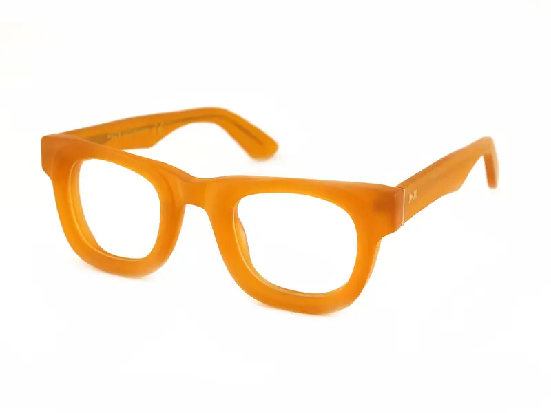 XLAB Unisex FLORES Montature da vista Acetato Trasparente bianco opaco  Squadrata Anti-luce blu