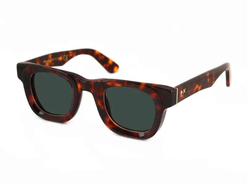 XLAB Unisex FLORES Occhiali da sole Acetato Trasparente grigio Fumo Squadrata Polarizzata miniatura 3