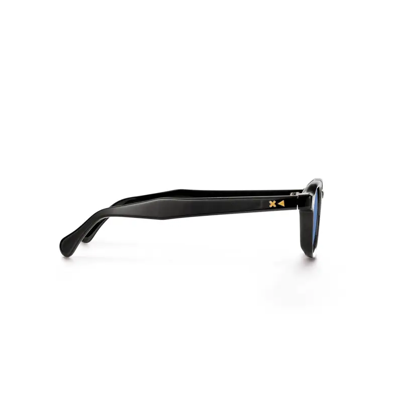 XLAB Unisex GALAPAGOS Occhiali da sole Acetato Nero Marrone Pantos Polarizzata miniatura 2