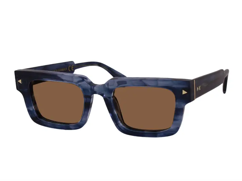 XLAB Unisex GAMBIER Occhiali da sole Acetato Nero Fumo Squadrata Polarizzata miniatura 3