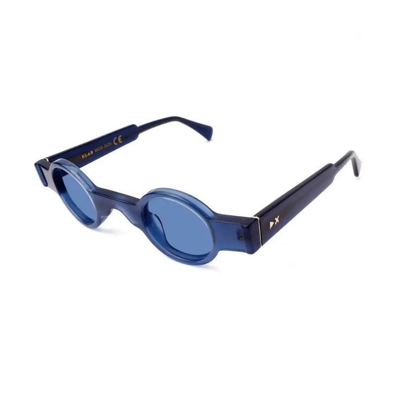 Unisex Goa Occhiali da sole Acetato Miele Marrone Rotonda Polarizzata