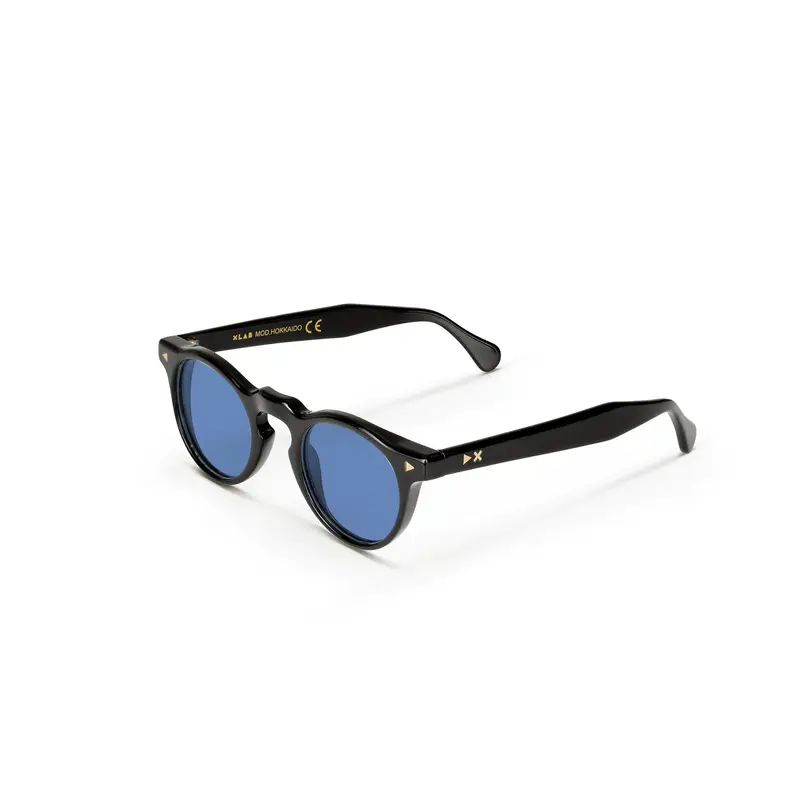 XLAB Unisex HOKKAIDO Occhiali da sole Acetato Trasparente Azzurro Pantos Polarizzata