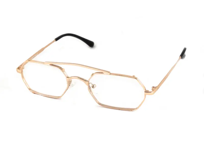 XLAB Unisex HONSU Montature da vista Metallo Argento  Geometrica Anti-luce blu