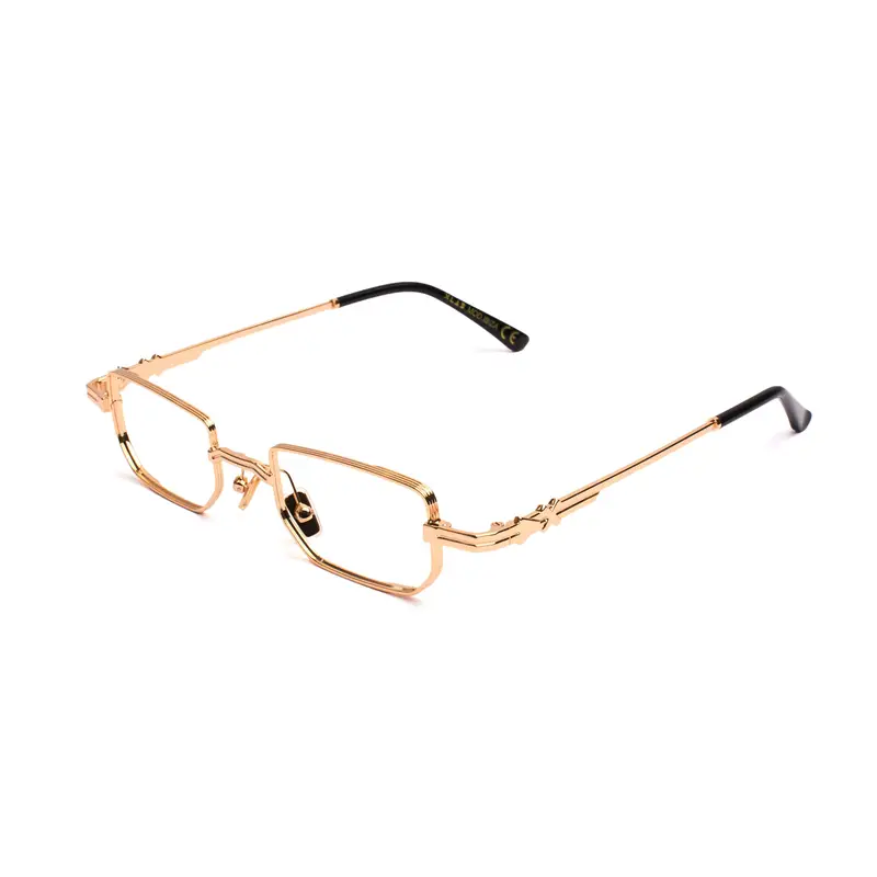 XLAB Unisex Ibiza Montature da vista Metallo Oro  Squadrata Antiriflesso Antiriflesso