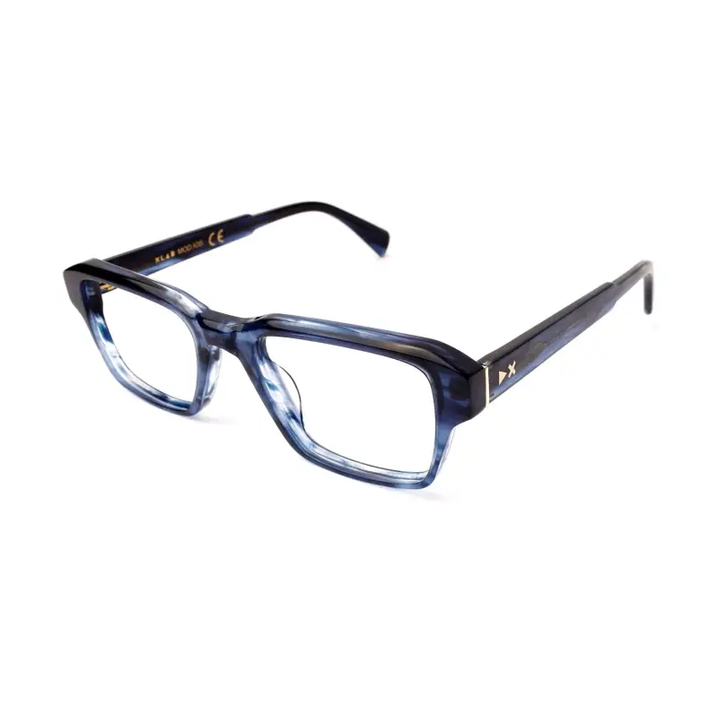 Unisex Ios Montature da vista Acetato Tartaruga Squadrata Anti-luce blu
