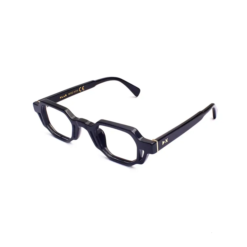 XLAB Unisex Kos Montature da vista Acetato Miele Grigio Squadrata Fotocromatiche
