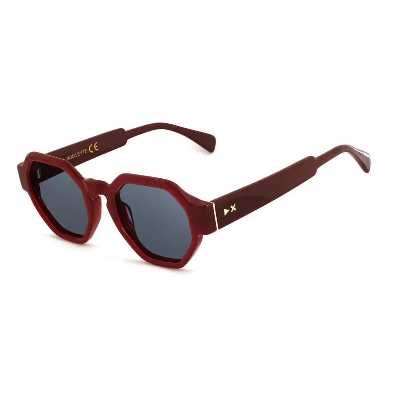 XLAB Unisex LEYTE Montature da vista Acetato Verde striato Geometrica Anti-luce blu miniatura 3