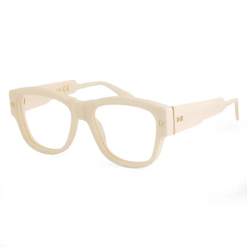 XLAB Unisex LUZON Montature da vista Acetato Avorio  Squadrata Anti-luce blu