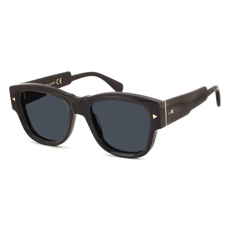 XLAB Unisex LUZON Occhiali da sole Acetato Avorio Marrone Squadrata Polarizzata