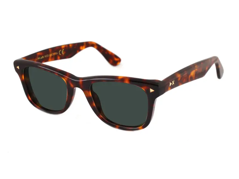 Unisex MADEIRA Occhiali da sole Acetato Bianco Marrone Squadrata Polarizzata miniatura 3