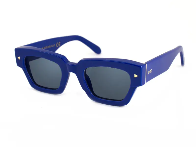 XLAB Unisex MELVILLE Montature da vista Acetato Blu Squadrata Anti-luce blu miniatura 3